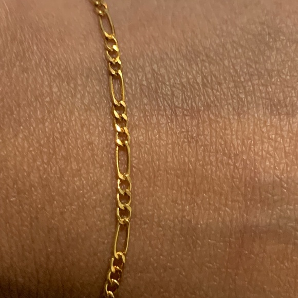 10k Gold Figaro Bracelet - 7